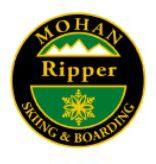 Mohan Ripper Personal Achievement Award Pin.  Links heel and toe side medium radius turns on green slopes.